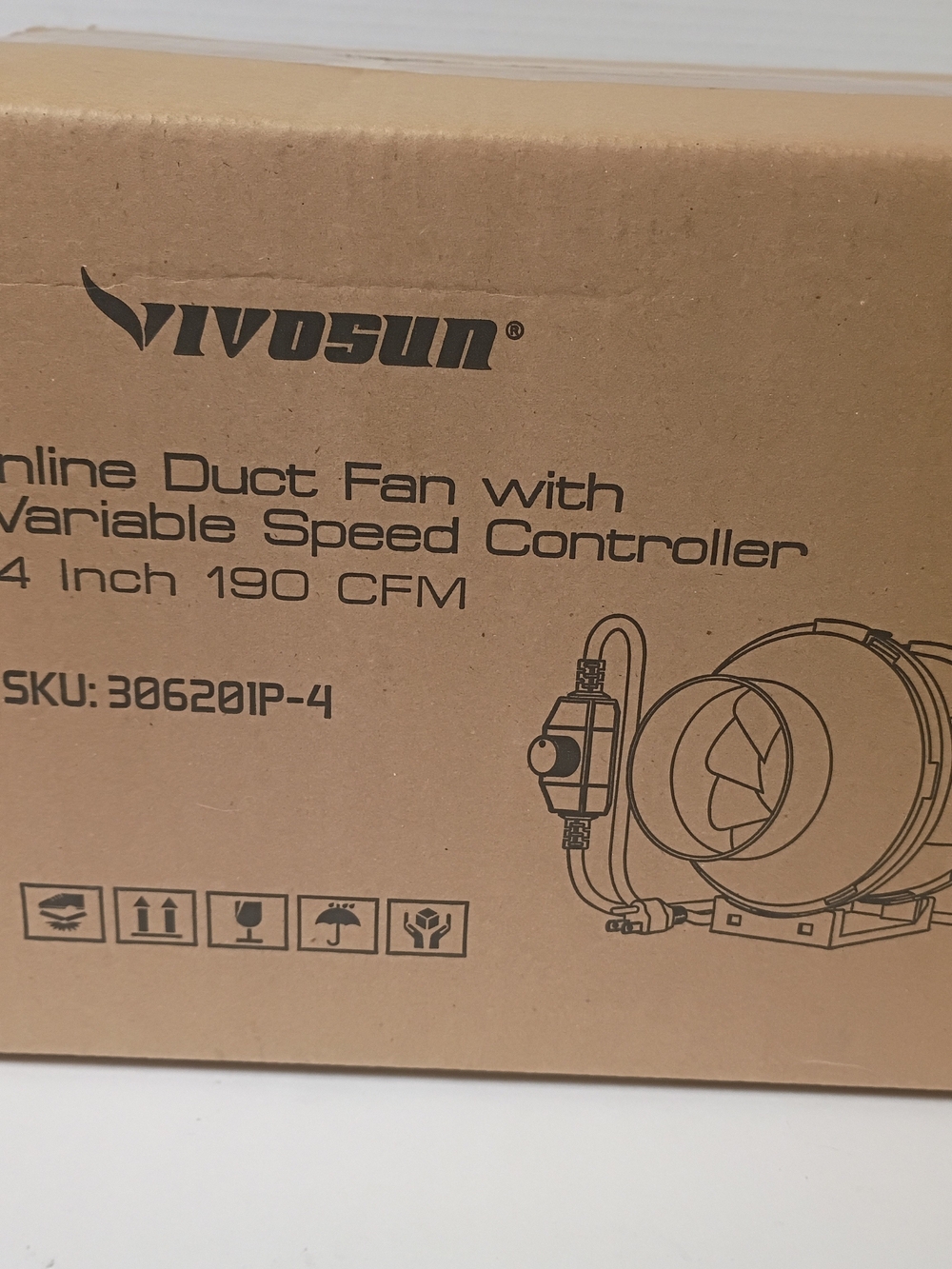 VIVOSUN Inline Duct Fan - Tan Box - Picture 2 of 8